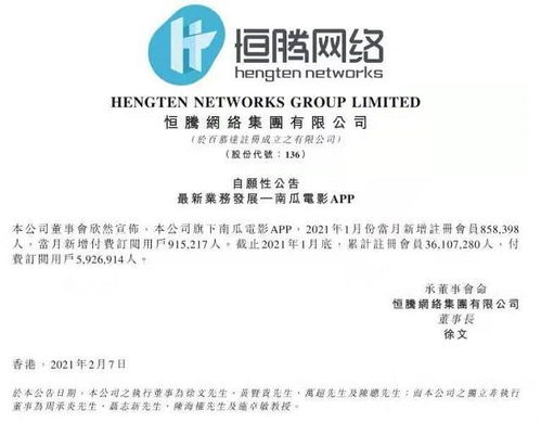 南瓜視頻1月新增用戶暴增 恒騰網(wǎng)絡(luò)股價(jià)又要嗨了